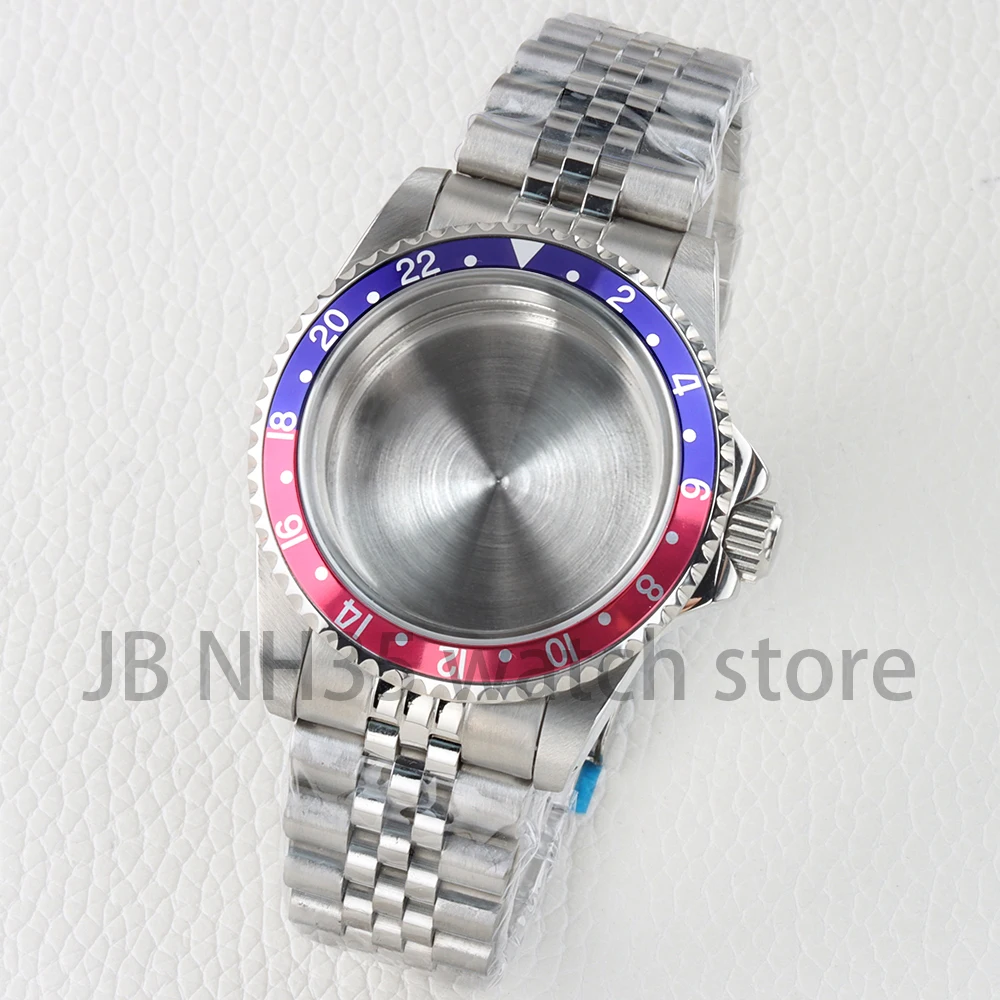 39.5mm Vintage NH35 Case Sapphire Glass for Seiko NH35/NH36 Movement Uni-directional Bezel Watch Cases Fit Retro Submariner