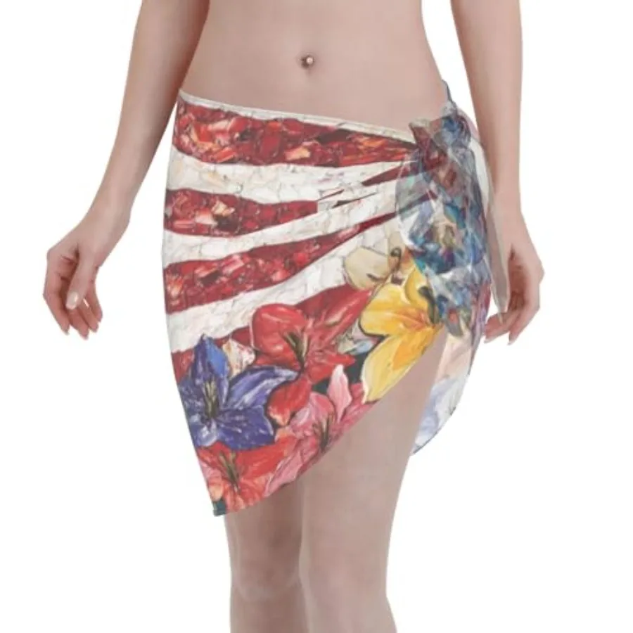 

Пляжная накидка-саронг, полупрозрачная юбка-парео для купальника, пляжная одежда для плавания