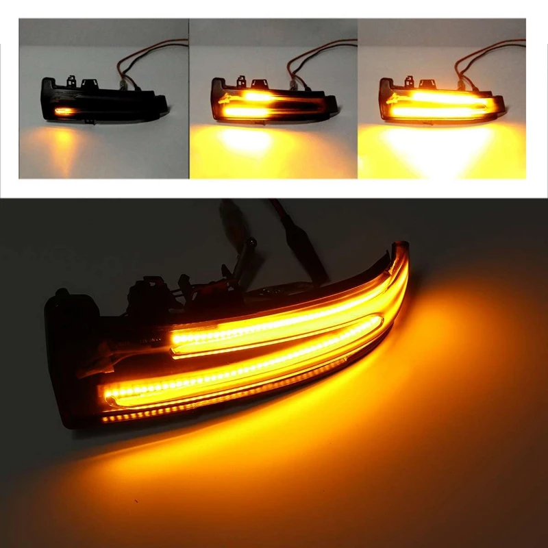 Car Rearview Mirror LED Dynamic Turn Signal Light Indicator Blinker For Mercedes-Benz A B S C E GLA GLK W176 W246 W204