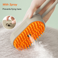 Cat Steam Brush Steamy Dog Brush 3 in 1 Electric Spray Cat Hair Brushes USB Rechargeable Dog Grooming Massage Comb for Pet Hairs