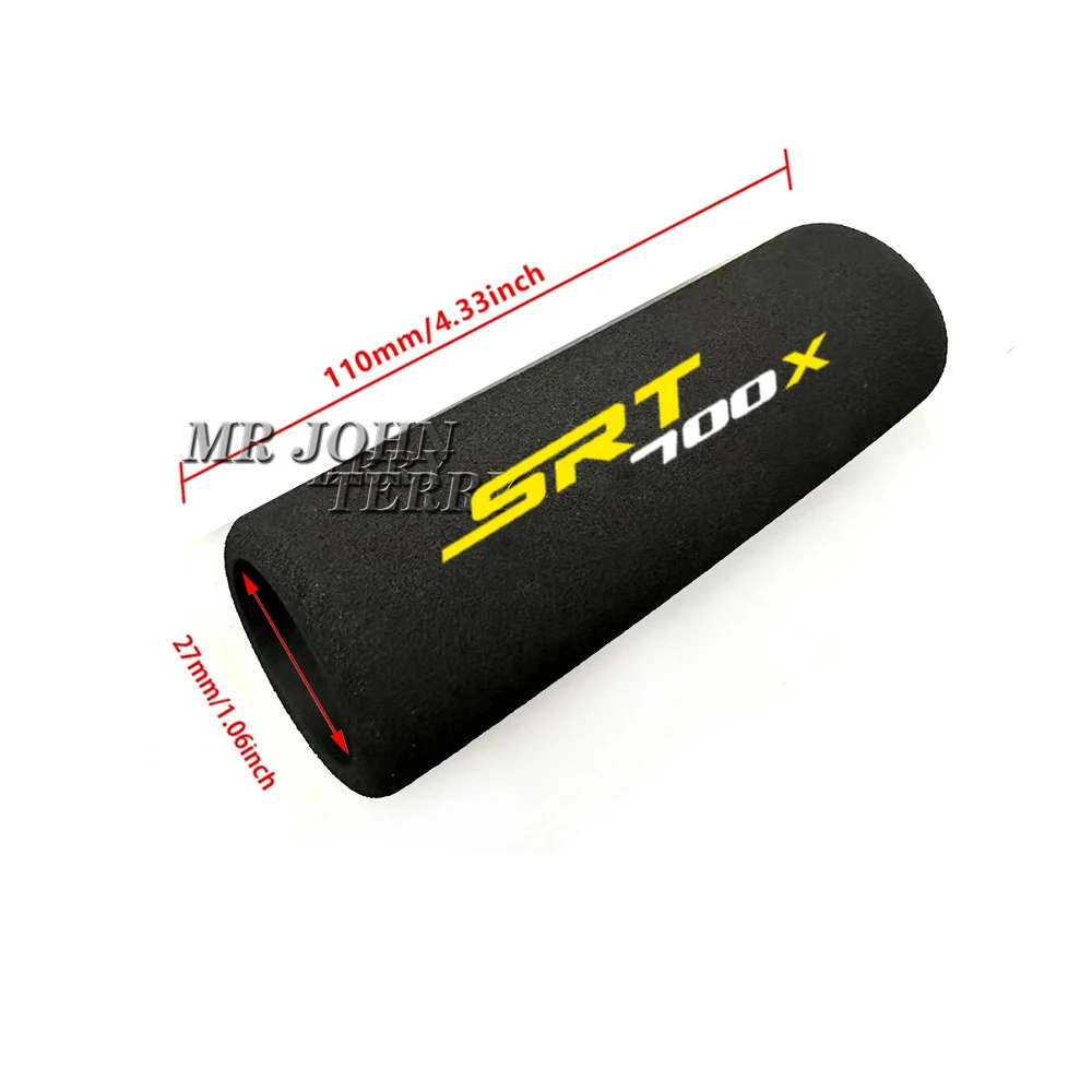 ل QJ موتور SRT 700X 2024 دراجة نارية غطاء مقبض للصدمات دراجة نارية الإسفنج قبضة عدم الانزلاق مقبض مقود دراجة غطاء الإسفنج