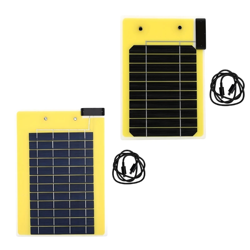 Portable Solar Plate Charging Board with Double USB Output High Efficiency Solar Module for Camping Phone Power Supply Y5GB