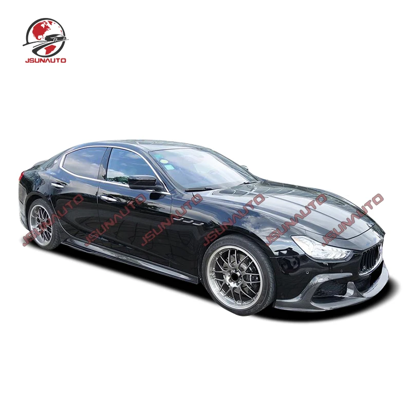 

Hot Selling For Maserati Ghibli Asp Style Carbon Fiber Body Kit For 2014 Ghibli Front Lip Rear Diffuser Side Skirts