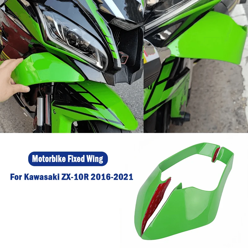 Motorcycle Aerodynamics Wing For Kawasaki ZX-10R Fixed Wing ZX 10R Fairing Spoiler 2016 2017 2018 2019 2020 2021