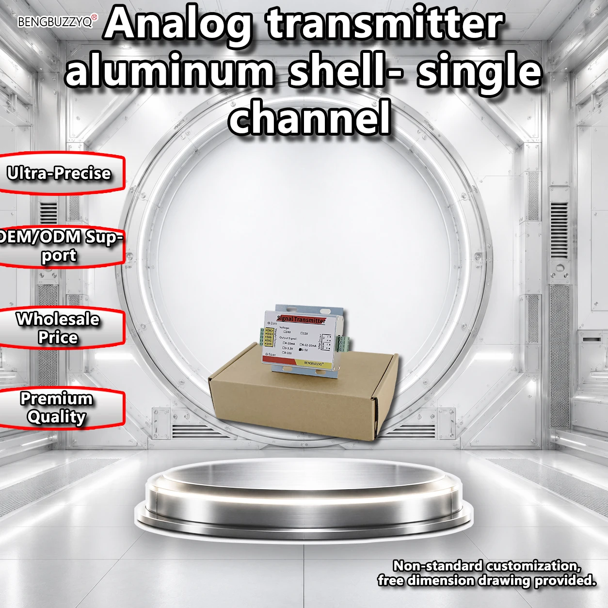 BENGBUZZYQ Industrial Weight Sensor Transmitter Analog Signal Amplifier 12-24V for Bridge Type Load Cell 0-5V 4-20mA