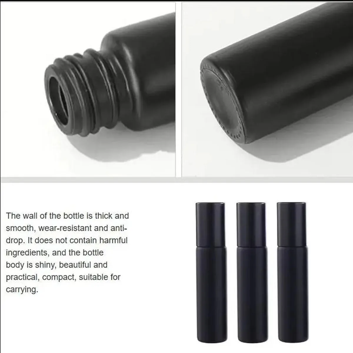 Rotolo di vetro smerigliato 10X 5/10ml su bottiglia, bottiglia di essenza di profumo sigillata portatile riutilizzabile