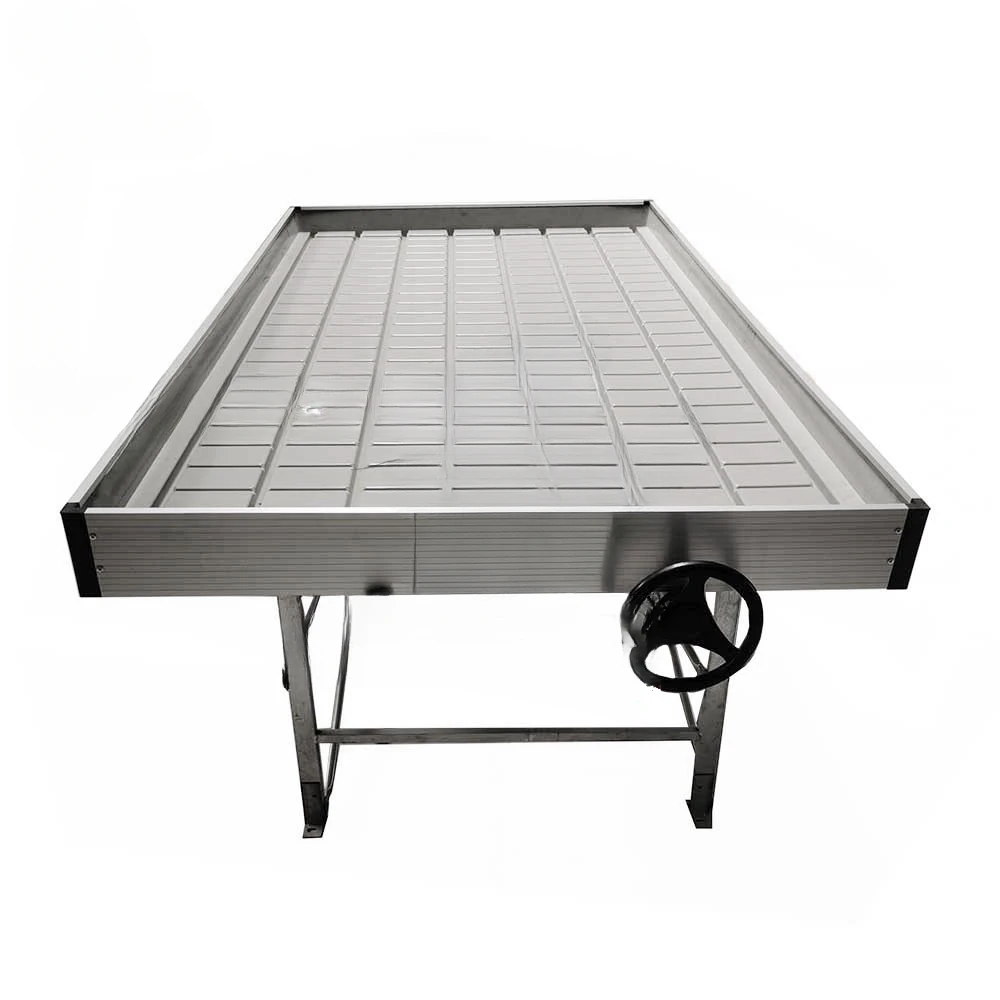 Hot selling Greenhouse Hydroponics 4X8 Breeding Table Ebb and Flood Rolling Bench for Medical Plants