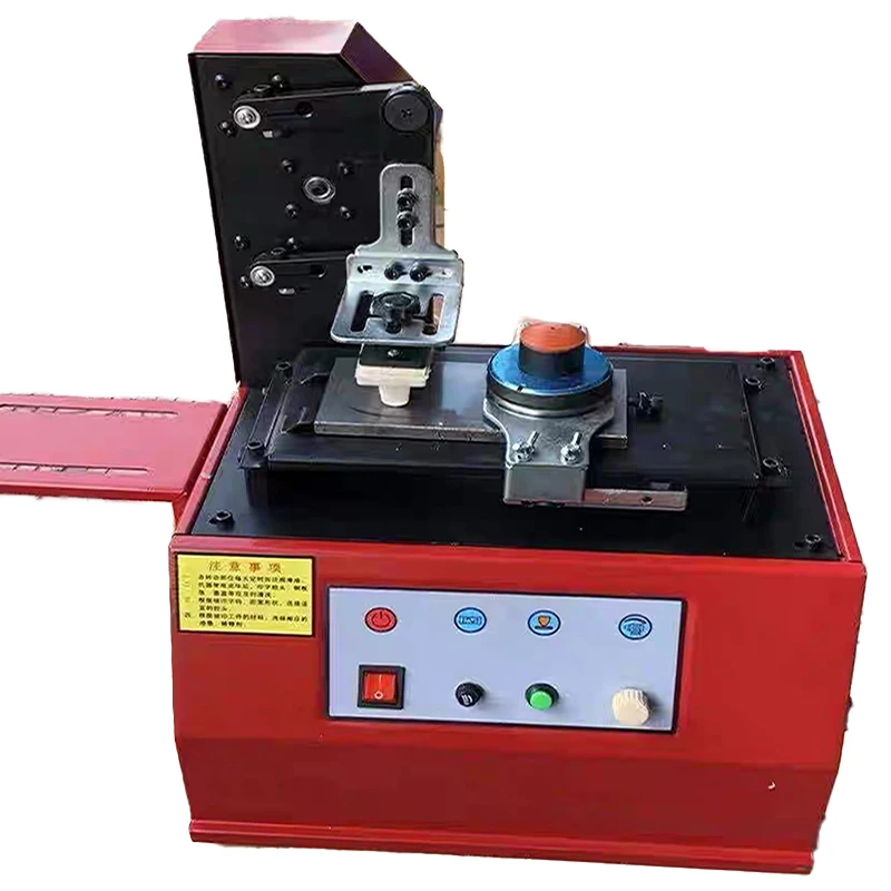 Environmental Semi-automatic Desktop Electric Pad Printer Ink Printer for Product Date Small Logo Print Cliche Plate Rubber Pad