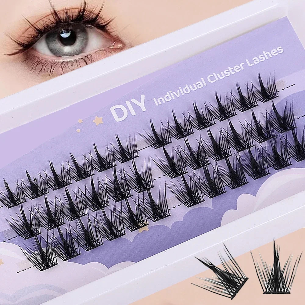 Individuele Wimpers 36 Clusters Zacht Lint Gesegmenteerde Valse Bundels Wimpers Diy Individuele Clusters Lash Extensions