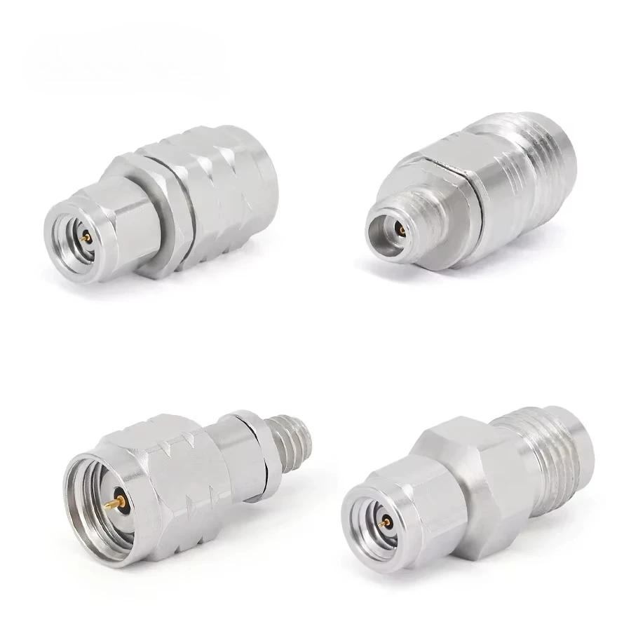 High Frequency RF Adapters Millimeter Wave 1.85mm to 1.0mm Stainless Steel DC-67GHz