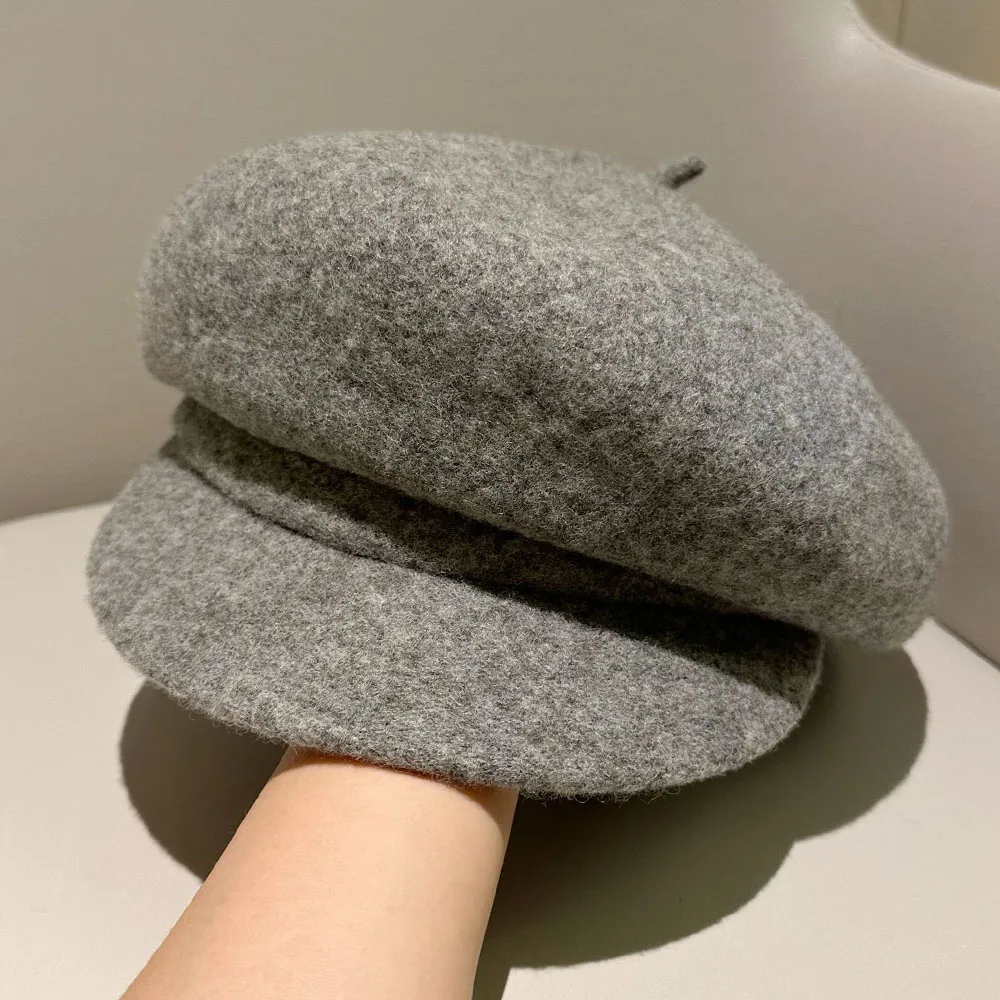 Women Wool Cap Warm Casquette Winter Hats Fashion Visor Hat Newsboy Cap Ladies Hat