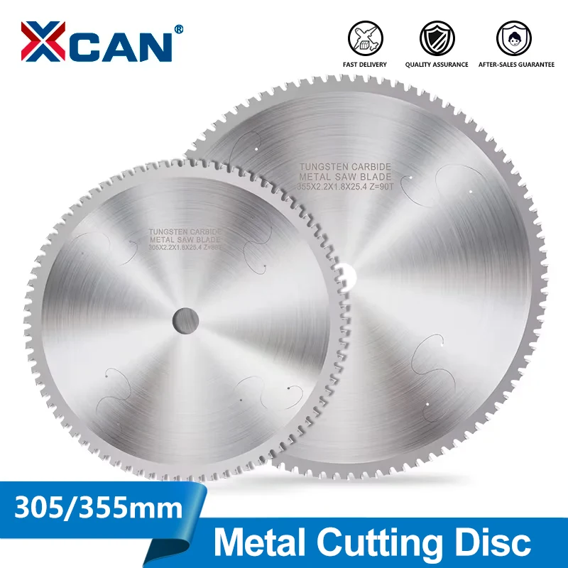 

XCAN 1 шт. 305/355 мм диск для резки металла 60/66/80/90T твердосплавная циркулярная пила диск для резки металла для стали диаметр 25,4 мм