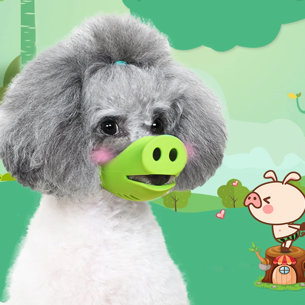 

Size Pig Shaped Dog Muzzle Adjustable Soft Tpr Rubber Anti Barking Chewing Prevention Pet Outdoor Safety Gear