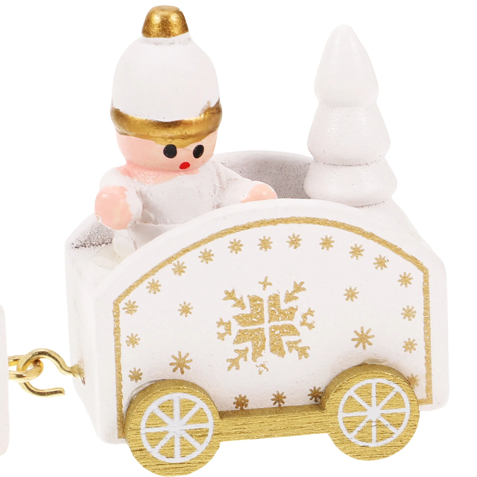 

1Set Wooden Christmas Train Ornament High Quality Material Creative Design Xmas Desktop Decor Gift Christmas Train Decor