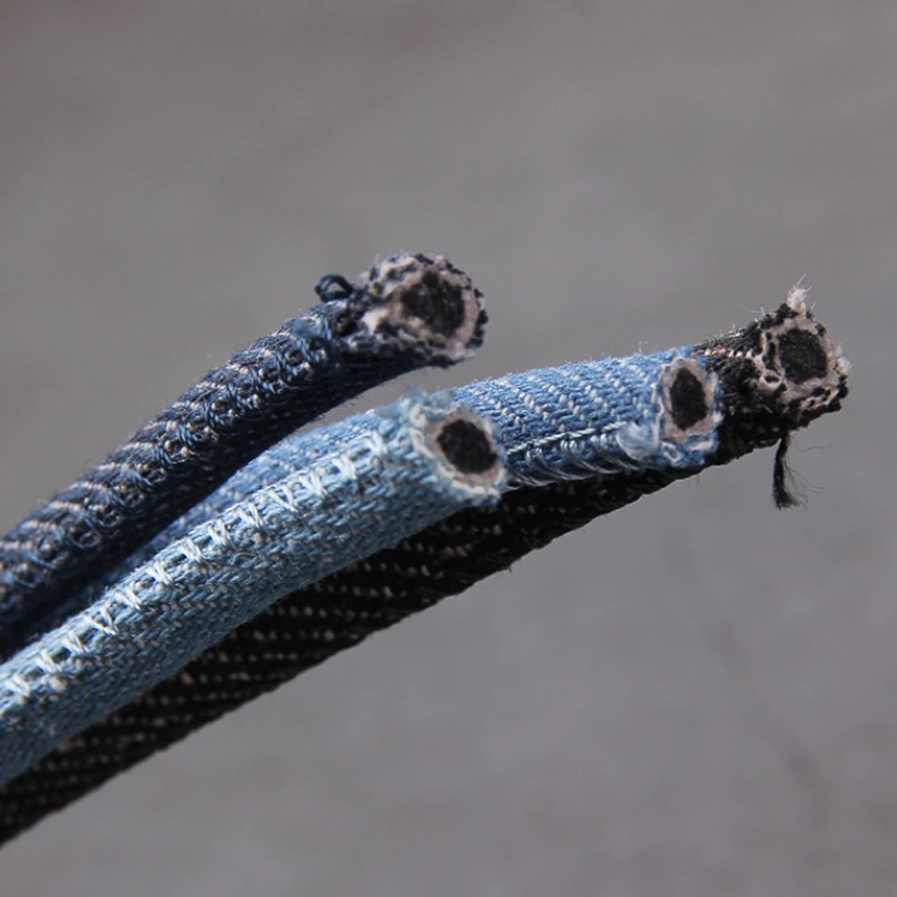 REGELIN 2m 4/5/6/8mm Denim Strap round Cord Cowboy Fabric Rope for DIY Crafts Necklace Bracelet Making Home Decor Findings image 5