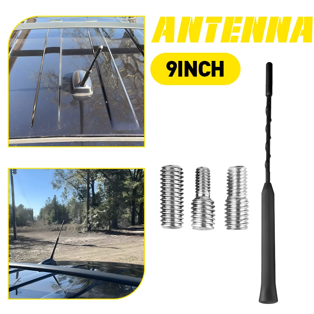 

9-дюймовая универсальная автомобильная антенна на крыше, гибкая антишумовая антенна с фитингами для VW BMW Benz Mazda Audi Toyota