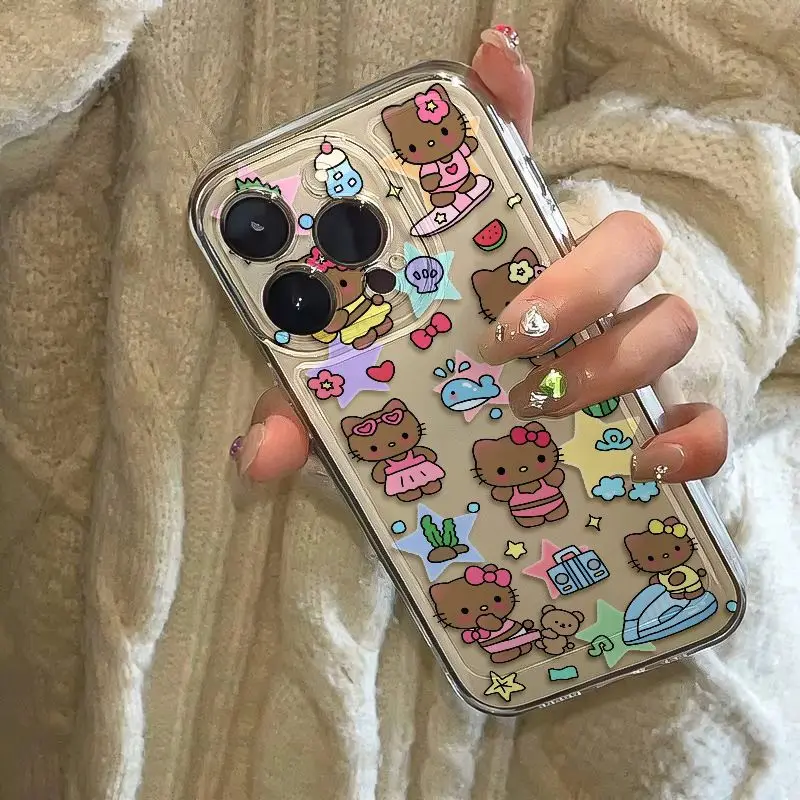 

Sanrio Hello Kitty Black Skin KT Clear Case For Samsung A73 A72 A71 A55 A52 A51 A50 A35 A33 A32 A31 A30 A24 A23 A22 A13 A12 5G