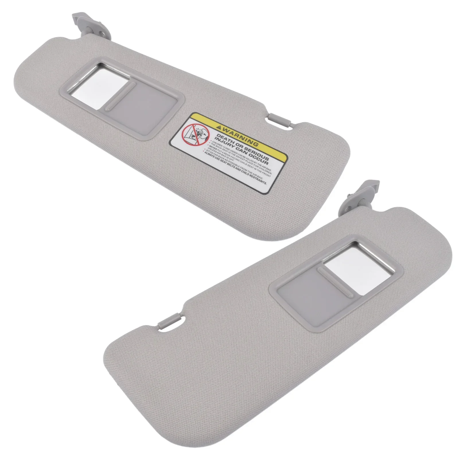 AP02 For Hyundai Veloster 2012 2013 2014 2015 Front Left & Right Side Sun Visor W/ Mirror Gray