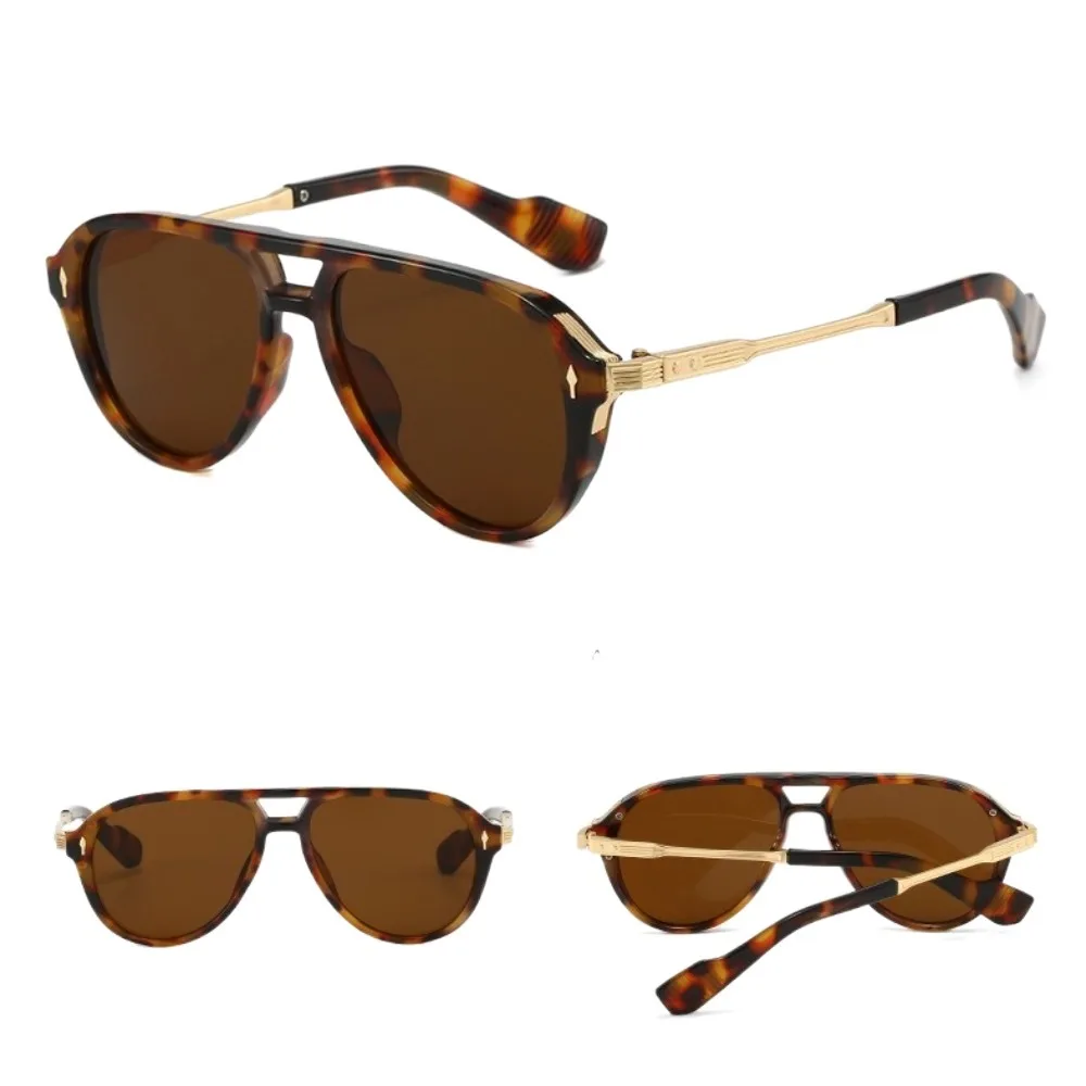 شخصية كبيرة الإطار مربع النظارات الشمسية UV400 فاسق الطيار نظارات شمسية شعاع مزدوج الرجعية النظارات في الهواء الطلق