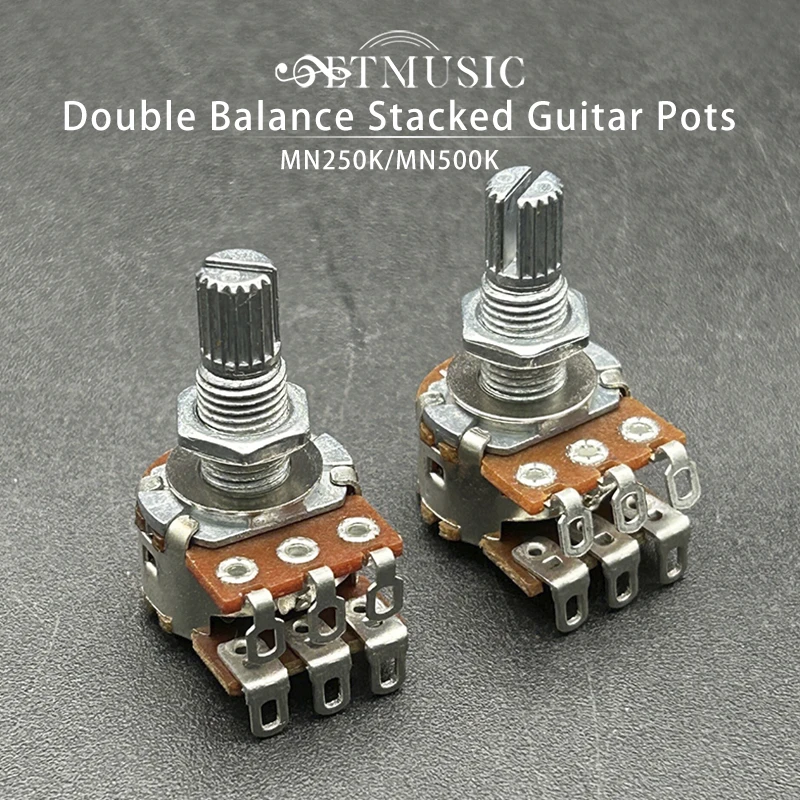 

10 шт., 18 мм, двухъярусный вал MN250 MN500K, смесь балансировочных звукоснимателей, потенциометр, детали гитары
