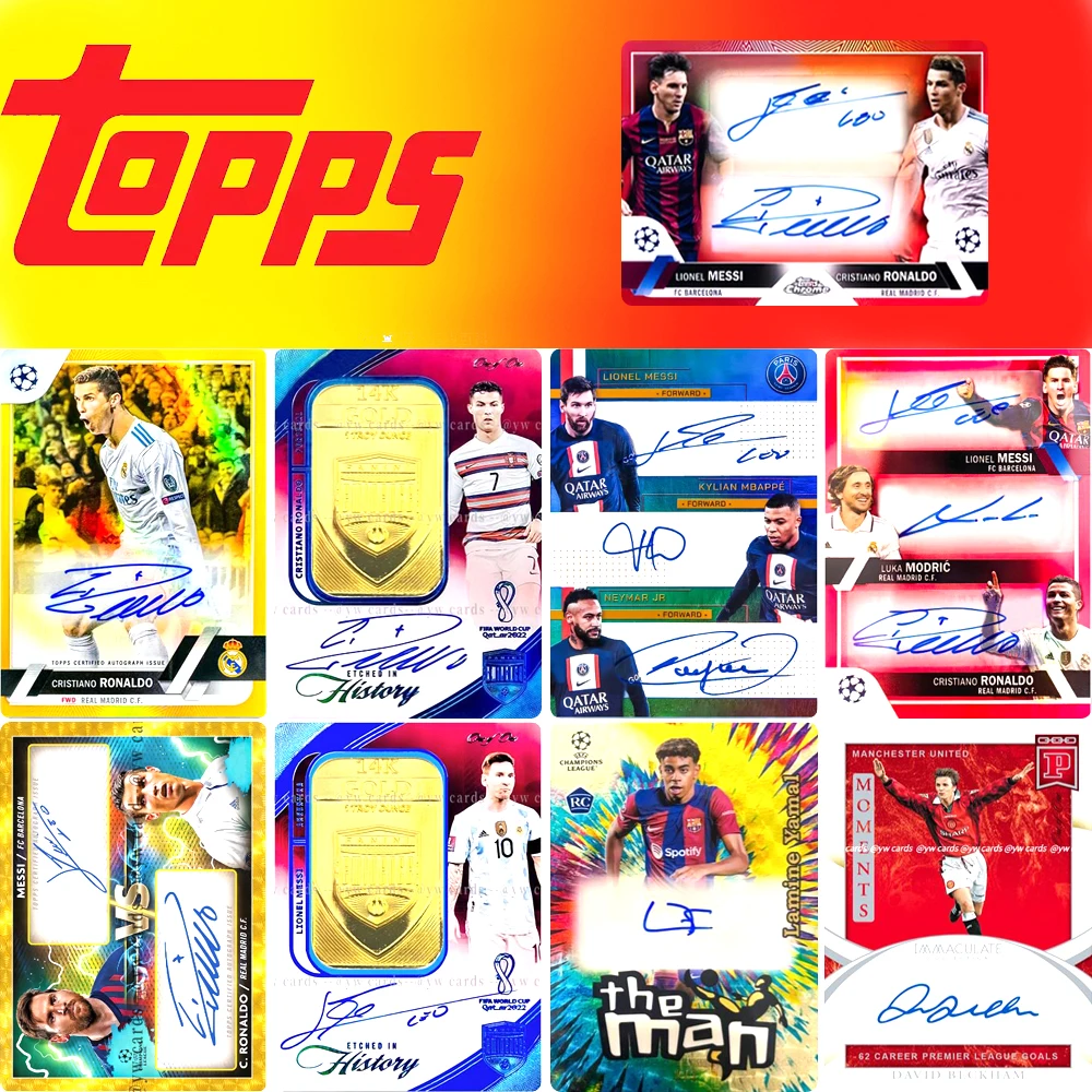 Tarjeta Coleccionable TOPPS Star de Cristiano Ronaldo y Lionel Messi, Personalizada, Bronceado Extremo, Juguete, Regalo de Navidad o Cumpleaños