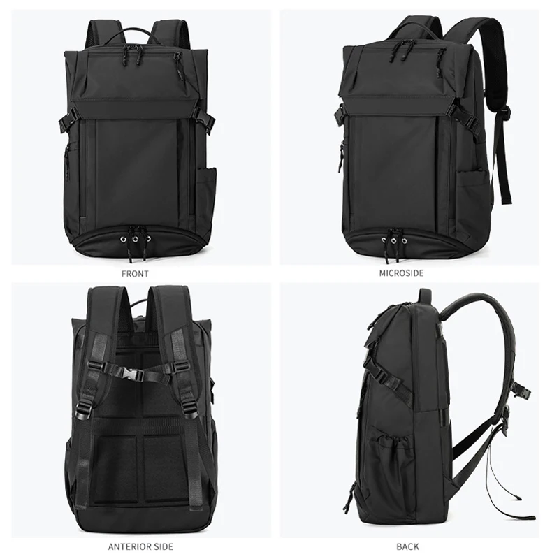 Laptop Backpack with Shoes Pocket Business Commuting Camping Hiking Bags Outdoor Travel Bag Large Waterproof College Schoolbag