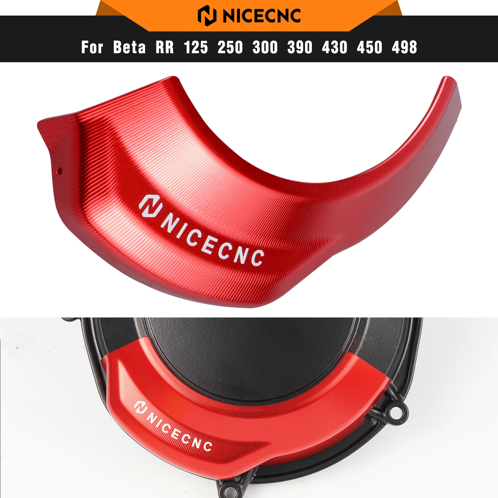 NICECNC For Beta RR 300 RR 250 2018-2024 Moto Aluminum Clutch Cover Guard For Beta X-Trainer 300 2018-2024