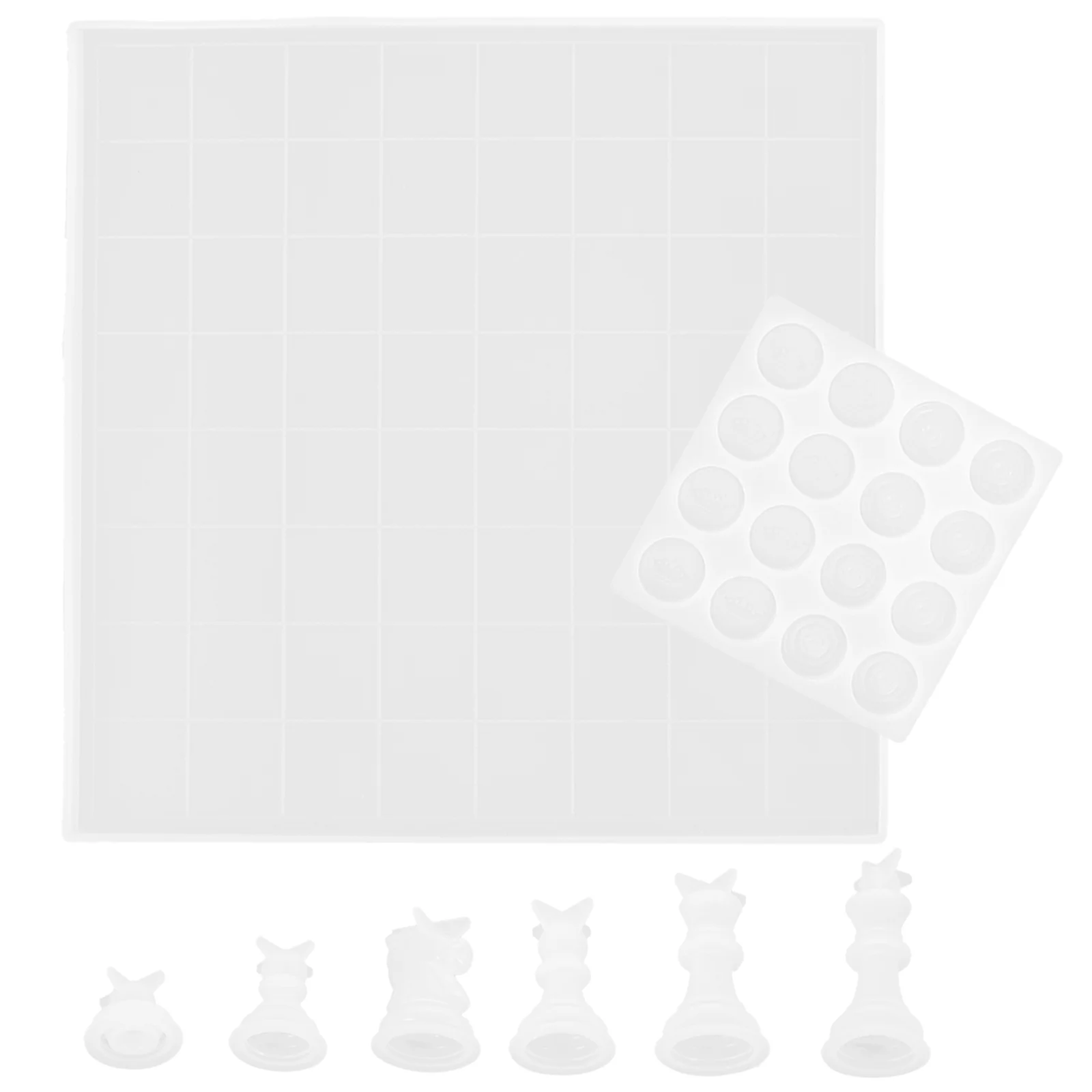 

1 set 1 Set Chess Silicone Smooth Surface Chess Piece Making Mold Reusable Resin Craft Diy Chessboard Mold Gift Jewelry Handmade
