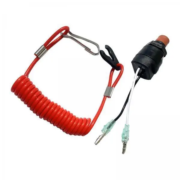 Universal Boat Outboard Kill Switch Spring Wire Emergency Stop Safety Tether for ATV Dirt Bike Protection