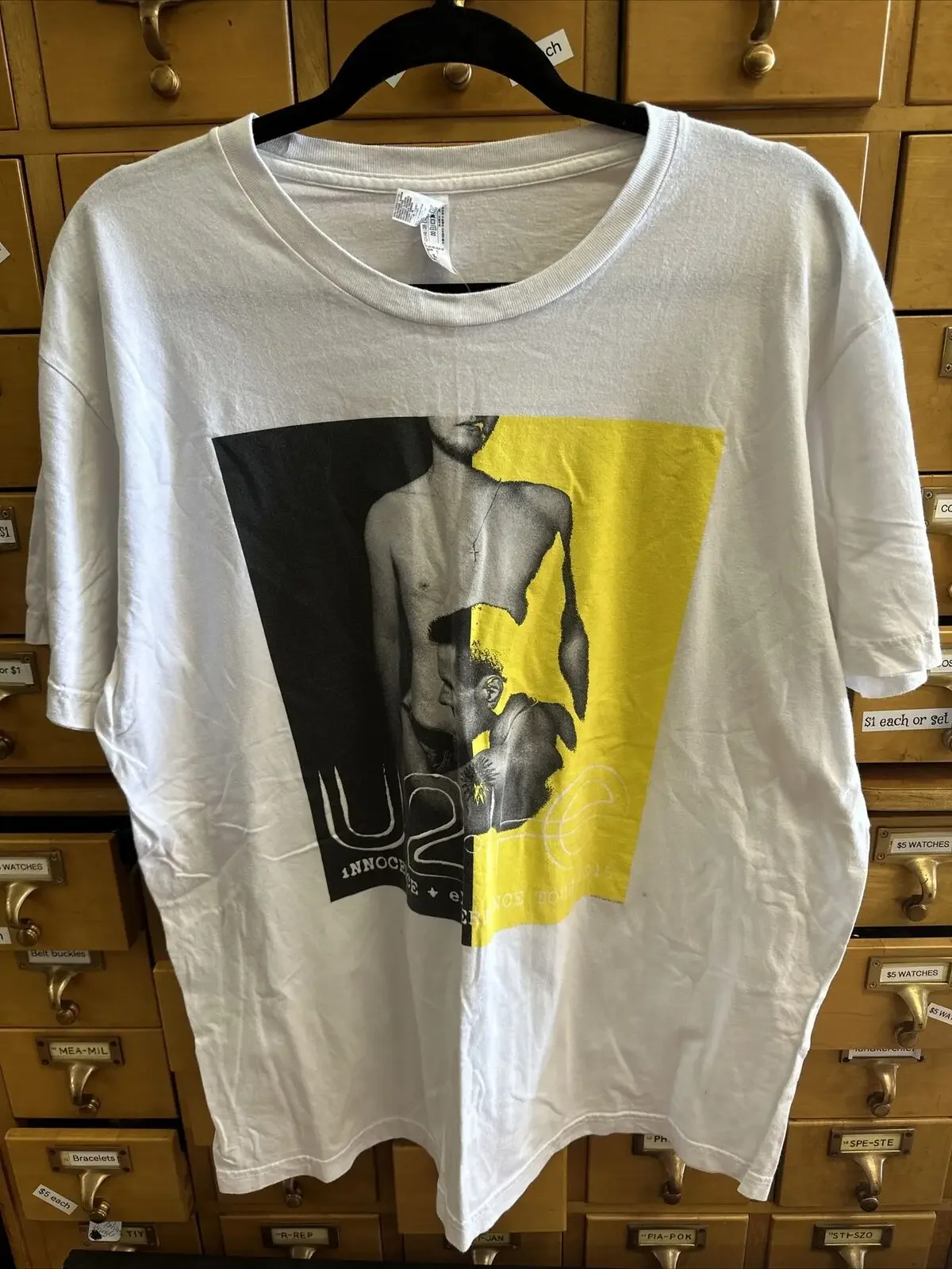 Camisa masculina U2 XL U2 Rock Band Innocence Experience Concert Tour