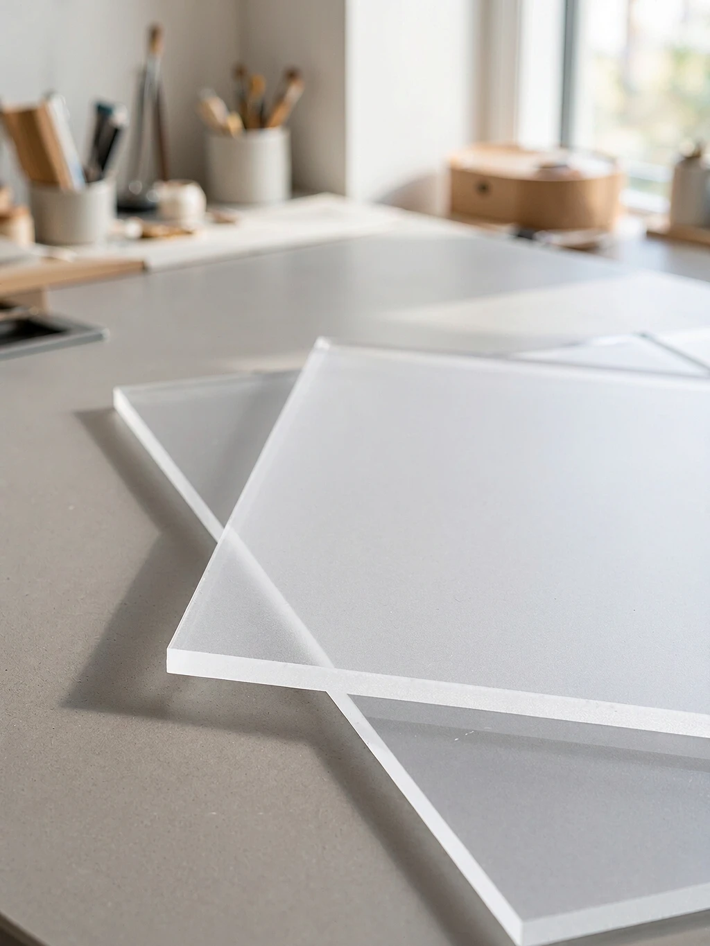 1Pcs Frosted Acrylic Sheet Matte Translucent Board 1mm to 10mm Thick DIY Light Diffuser Panel 100x100 100x200 200x200 300x400mm