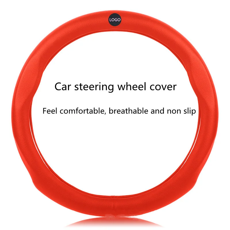 38cm Automobile Leather Steering Wheel Cover for Volkswagen Sagitar Lavida  Tiguan  Jetta Magotan Bora Lamando