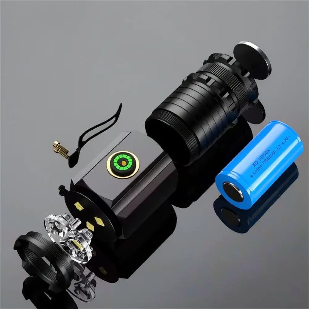 Rechargeable Aluminum Led Flashlight High Lumen Pocket Torch Compact Tactical Light For Outdoor Camping Hiking Night Fishing