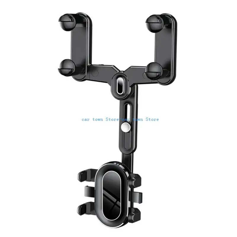 

RXJE Car Phone Holder Rear View Glass Phone Holder 360 Rotation Retractable Universals Cellphone Mount Stand