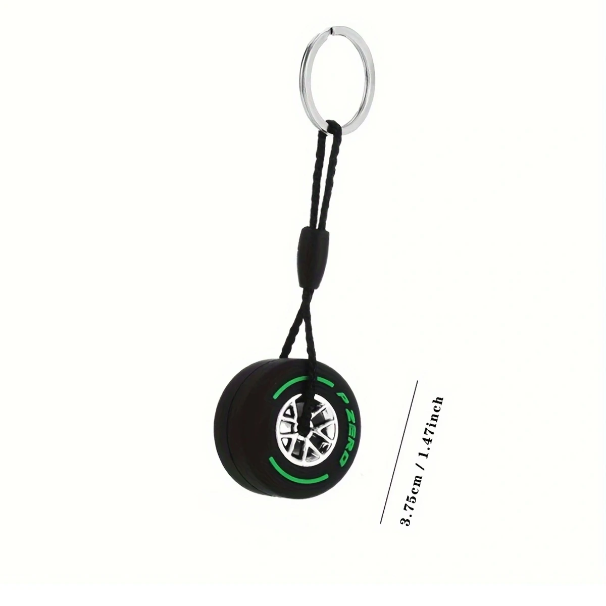 YANZAI Cute Tire Keychain Small Tire Key Ring Pendant Car Bag Charm for Men Car Lovers Gifts Auto-Accessories