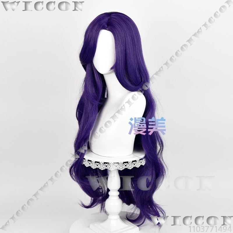 Rarity Anime Pony RR Cosplay Prop 90 cm Parrucca Ricci Capelli Viola Ciglia Clip di Capelli Collana Donna Ragazza Holloween Party Personalizzato