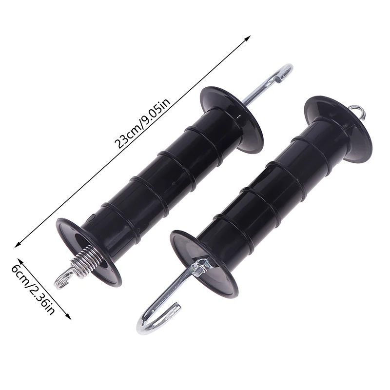 2PCS พลาสติกรั้วไฟฟ้าประตูฤดูใบไม้ผลิสําหรับฟาร์มสัตว์ป่าลิงปศุสัตว์สวนรั้วไฟฟ้าระบบประตูจับ
