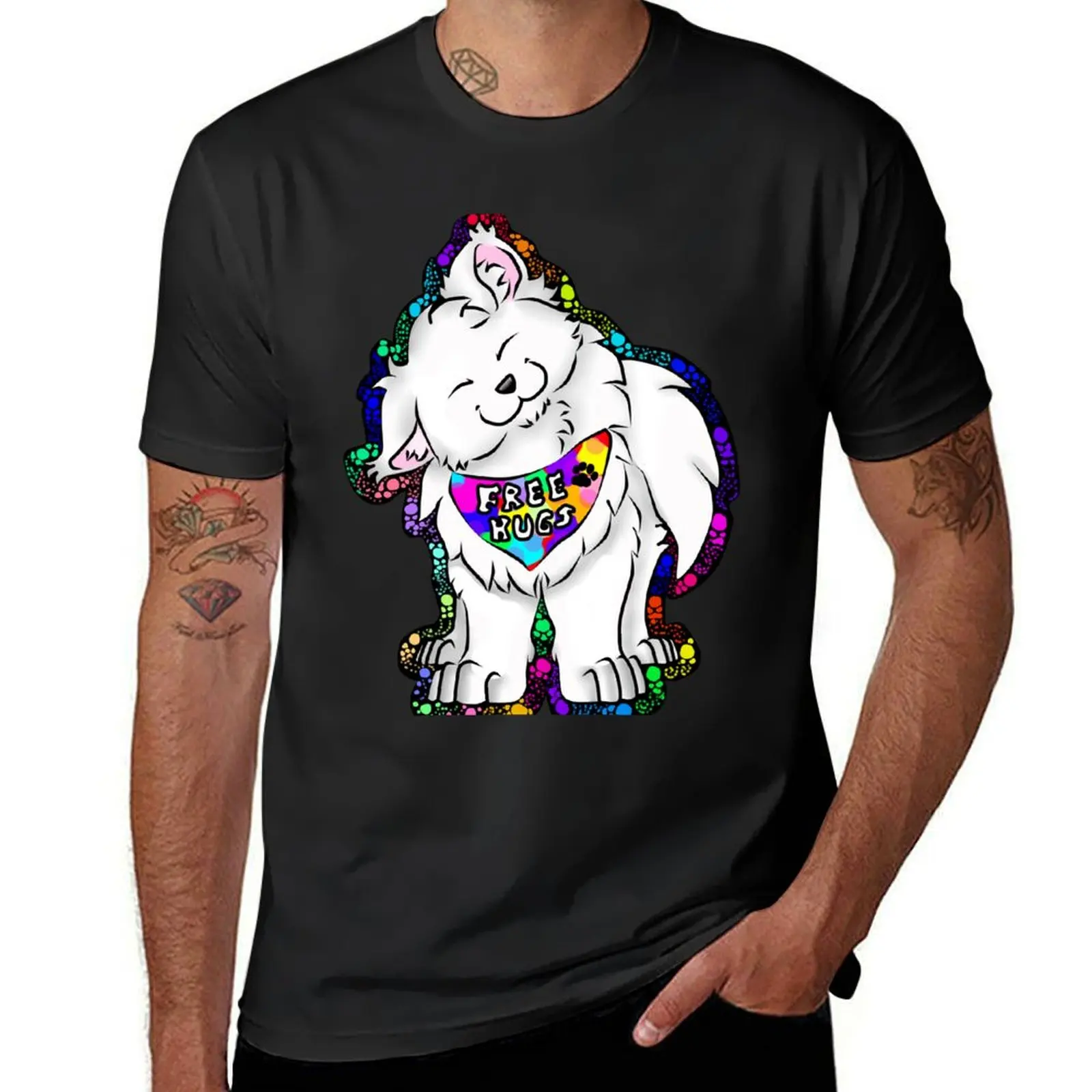 Samoyed T-Shirt hippie clothes sports fans tops T-shirts for men cotton