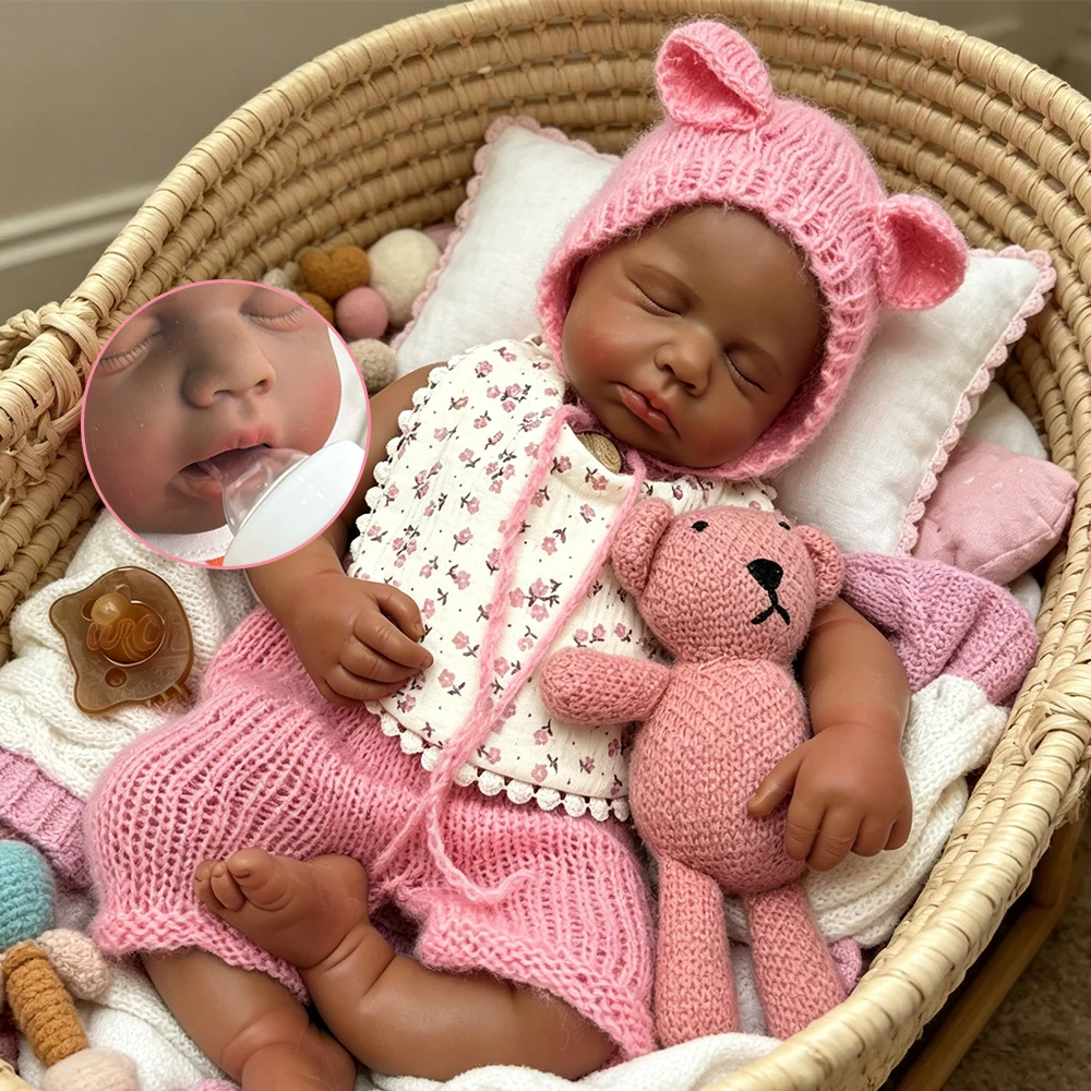 

Realistic Skin Veins Loulou 20Inch Full Soft Silicone Reborn Baby Girl/Boy Lifelike Weighted Doll Emotional Support for Elderly