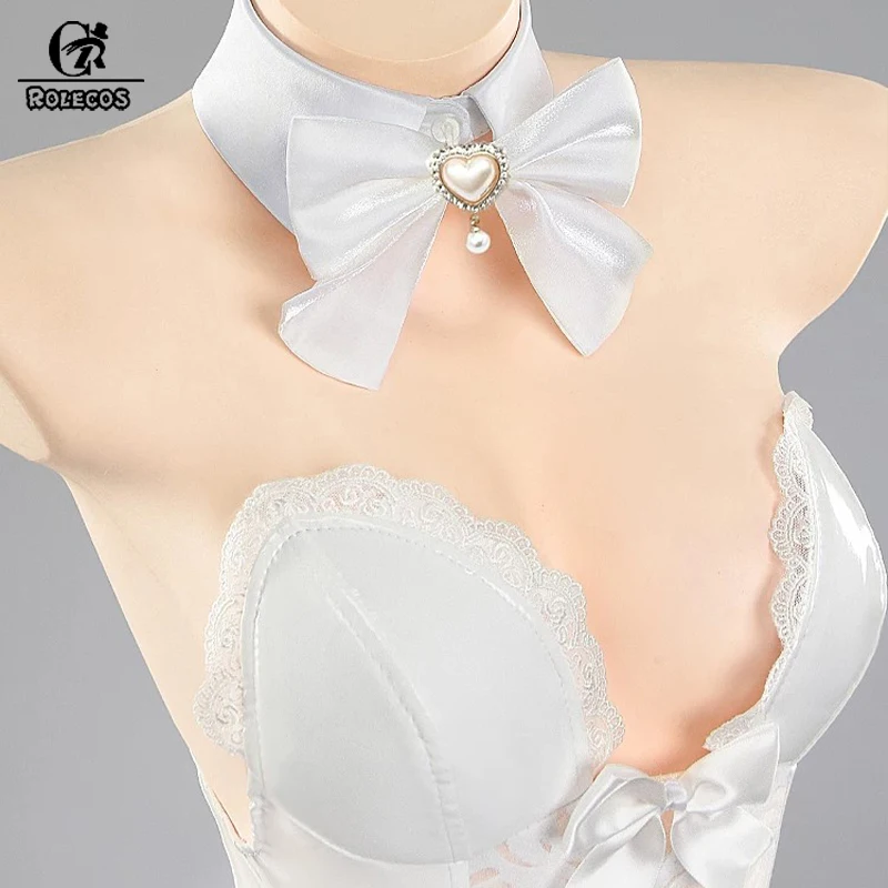ROLECOS Game Blue Archive Yurizono Seia Cosplay Costume Sexy Bunny Costume Women Sexy Cosplay Suit White Jumpsuits Uniform view 3