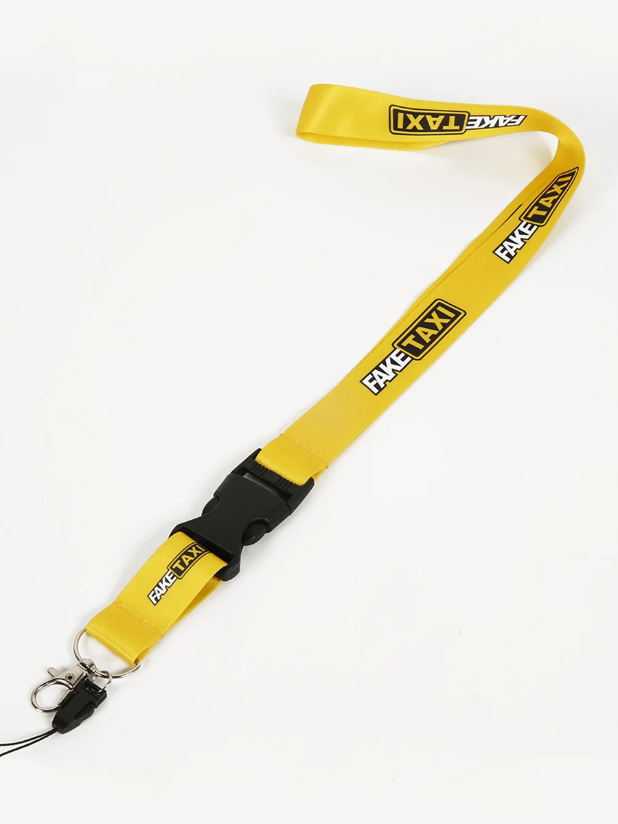 NEW JDM Style Lanyard Keychain Work Card ID Cell Phone Key Hanging Neck Lanyard NOS FAKE TAXI Keyring Motorcycl Auto Accessories