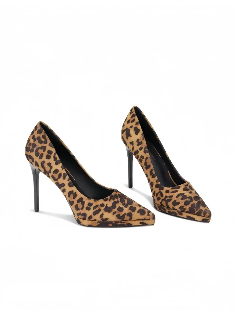 

Bloomsteps comfortable version European and American leopard brown high-heeled thin heel high-end fried street shallow sexy poin