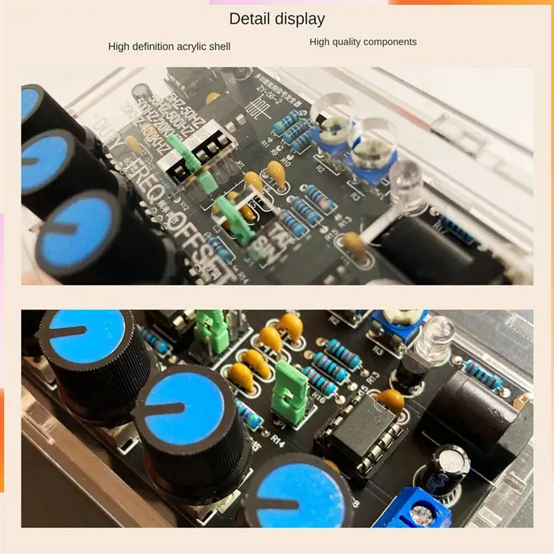 

A92Z 4X ICL8038 Модуль генератора сигналов с функцией Синусоидальный квадратный треугольный генератор сигналов DIY Комплект для практики сварки с чехлом