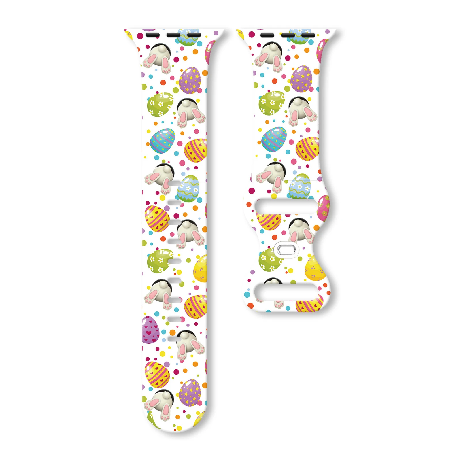 St. Patrick\'s Day Strap for Apple Watch Band 45mm 40mm 44mm Easter Day Printed Silicone bracelet iWatch series 9 8 7 se ultra 2