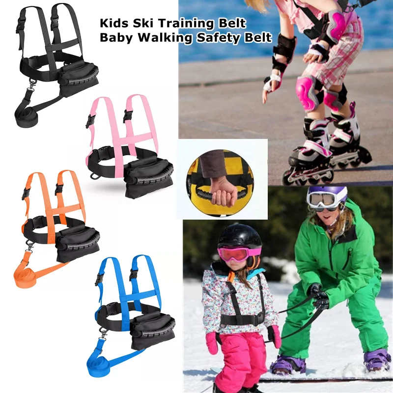 Children Ski Safety Belt With Traction Rope Baby Walking Wear Resistant Reliable Kids Ski Harness Training Belt For Snowboarding