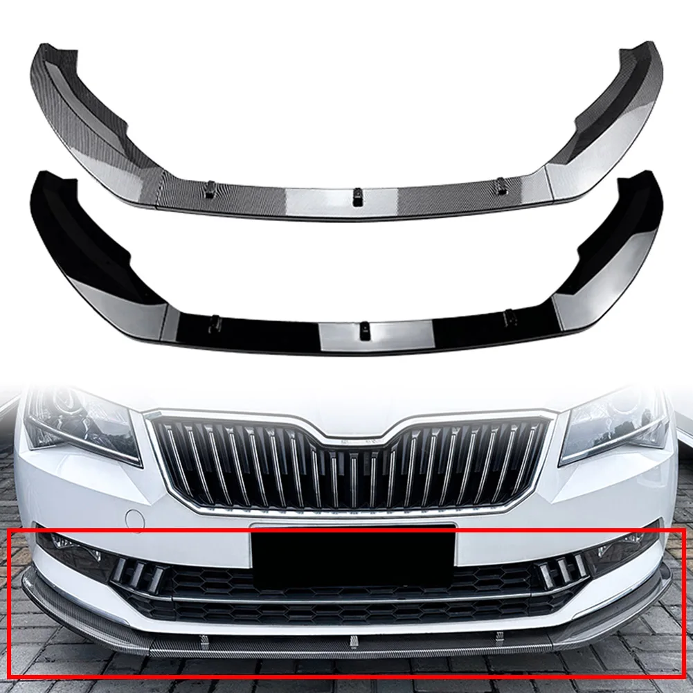 

Automobile Front Bumper Lip Splitter Spoiler Body Kit For Skoda Superb B8 2016 2017 2018 Car Accessories