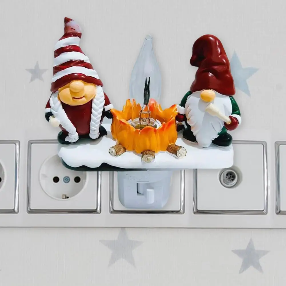

Christmas Night Light Halloween Ghostly Night Light 3d Led Christmas Campfire Night Light with Faux Flicker Flame
