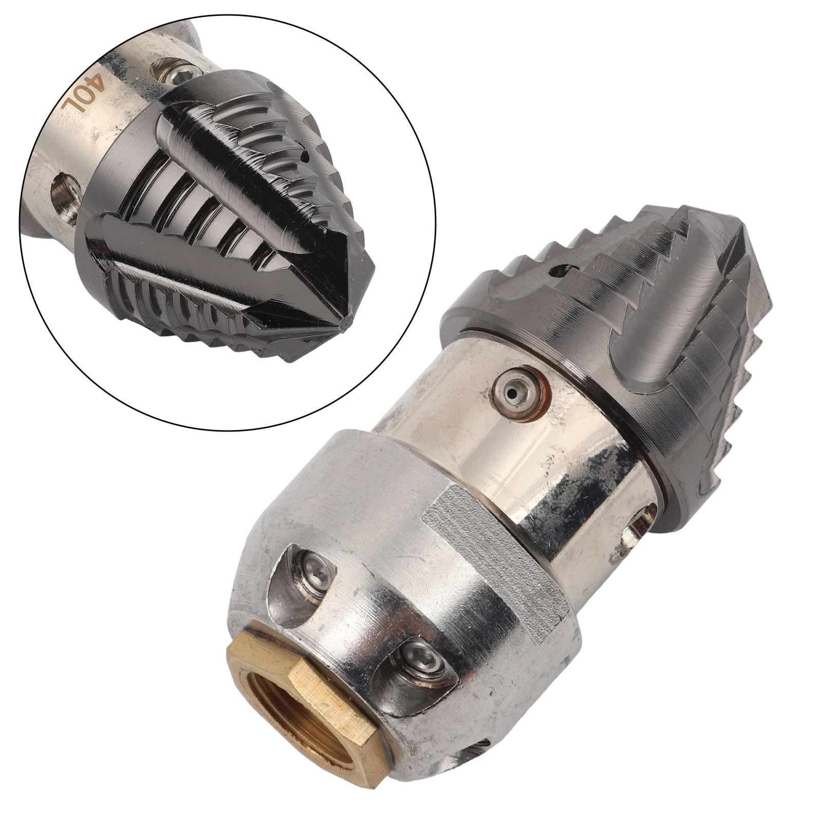 Efficient 360 Degree Rotary Nozzle for High Pressure Washer Stainless Steel Sewer Flushing and Machine Cleaning Tool