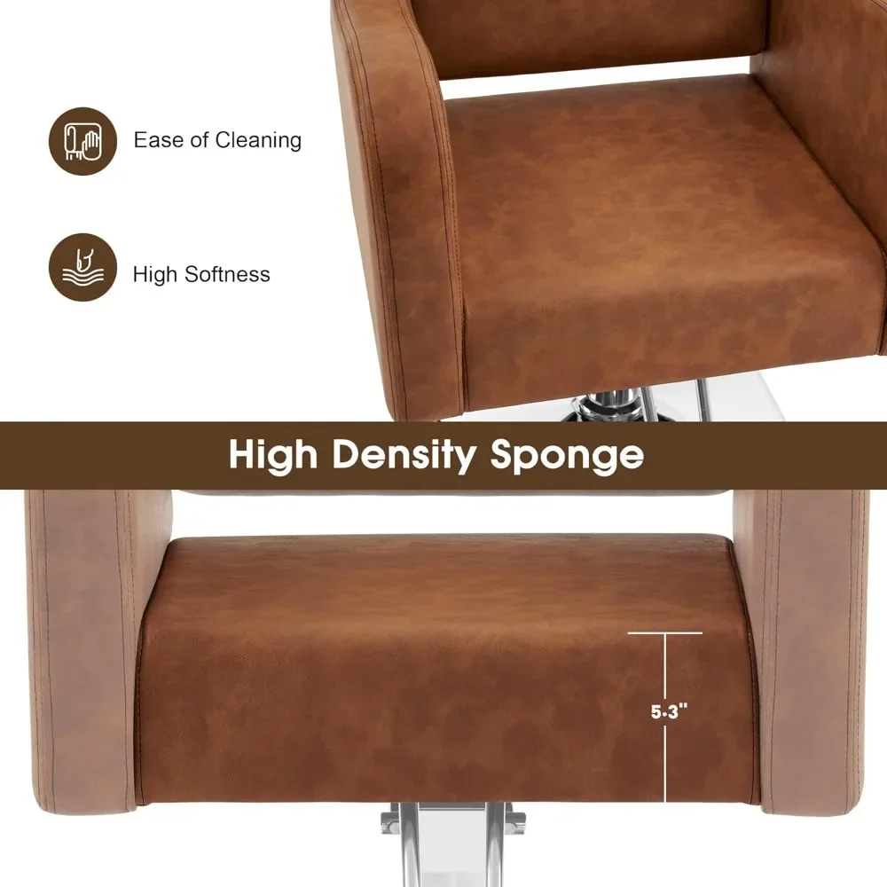 كرسي صالون كلاسيكي لمصفف الشعر، كرسي تصفيف الحلاق الهيدروليكي، معدات سبا صالون التجميل 3802 #5