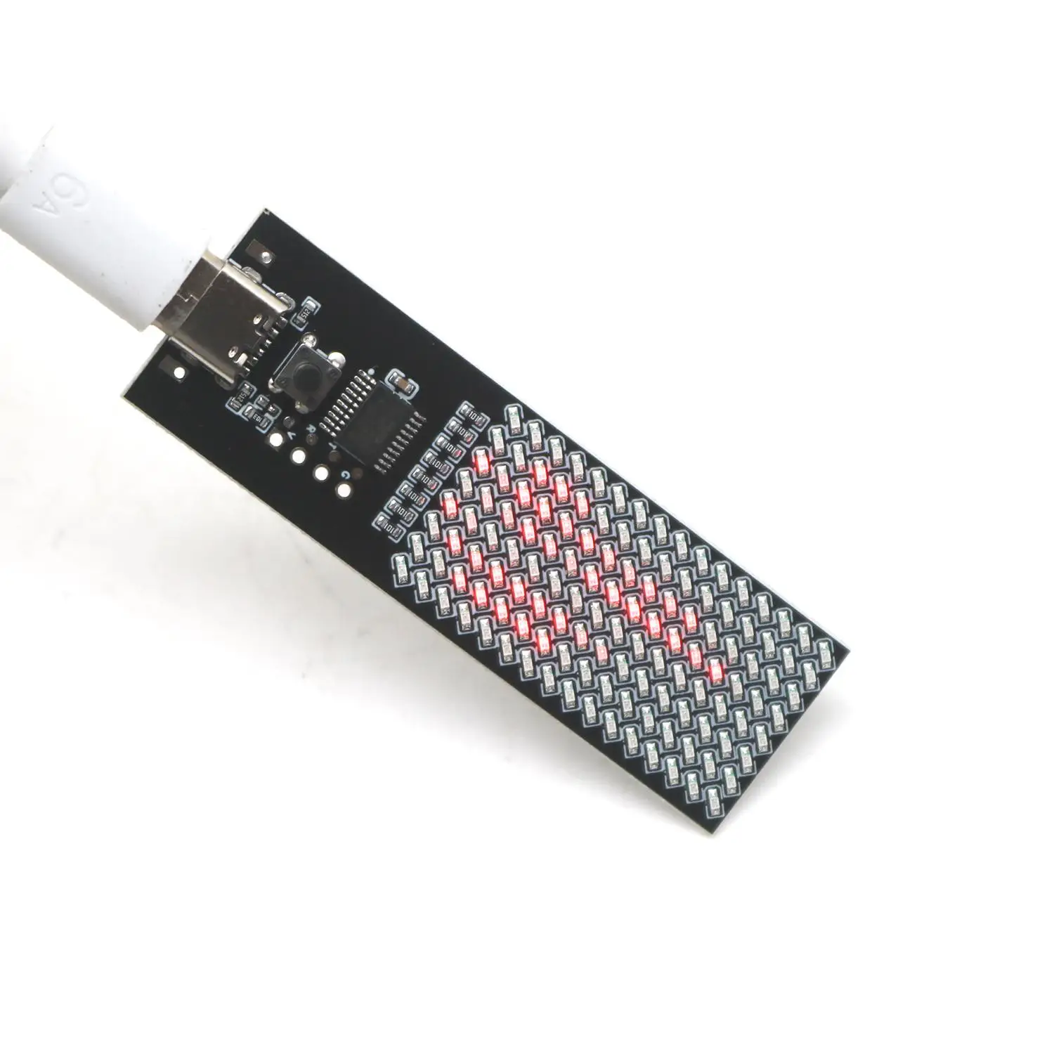 ضوء الشمعة السيبرانية 8x16 LED مصفوفة عرض المصباح نوع-C USB مدعومة تأثير اللهب المتحرك للمنزل الحديث والديكور الإضاءة المزاج